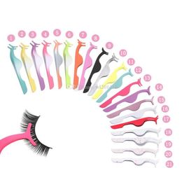 Pince à épiler multifonctionnelle pour faux cils, tondeuse à sourcils, recourbe-cils auxiliaire en acier inoxydable, applicateur de cils, outils de maquillage 4567738