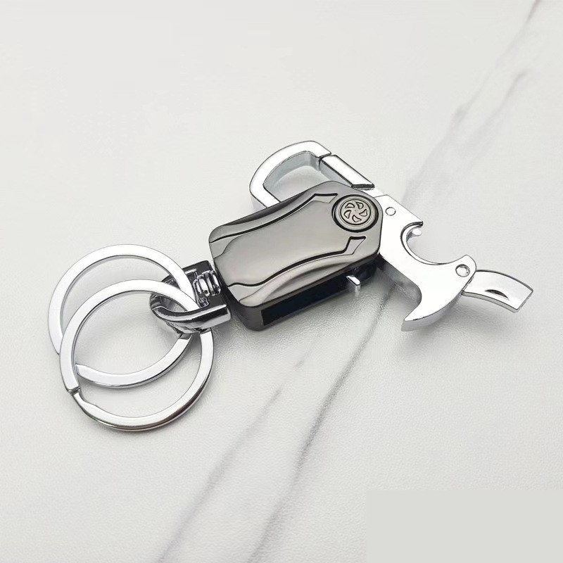 Çok işlevli parmak ucu Gyro Keychain Yaratıcı Erkekler Araba Anahtar Lüks Kolye Hediyesi