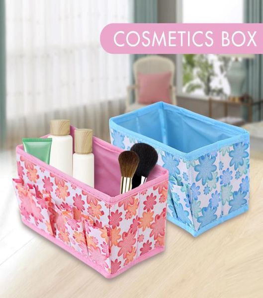 Organizador de cosméticos de escritorio, caja de almacenamiento plegable multifuncional, no tejido, para guardarropa, cajón, bufandas, calcetines, 6258797