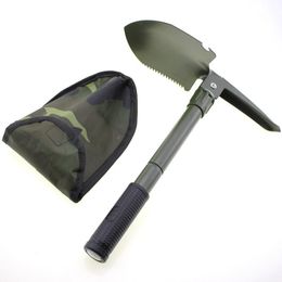 Pelle de survie pliante multifonctionnelle en acier au carbone, outil de retranchement de Style militaire, jardin hors route, Camping plage, creuser la saleté, le sable, la boue, pelles à neige W0103