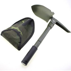 Pelle de survie pliante multifonctionnelle en acier au carbone, outil de retranchement de style militaire, jardin hors route, camping plage, creuser de la saleté, du sable, de la boue, pelles à neige HW0103