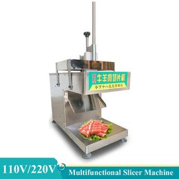 Multifunctionele bevroren vleessnijmachine Roestvrijstalen schapenvleessnijmachine Automatische vleesschaafmachine Elektrische vleessnijder