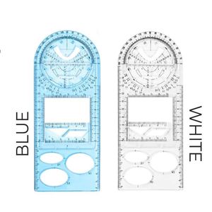 Multifunctional Geometric Ruler Geometric gauging tools Drawing Template Measuring Tool For School Office Architecture Supply WLL1283