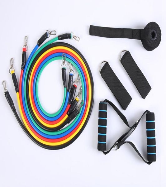 Kit de bandas de resistencia multifuncionales para gimnasio, bandas de Fitness para entrenamiento, banda elástica para el hogar, juego de expansor de pecho, Pilates, Yoga, Rubber3073851