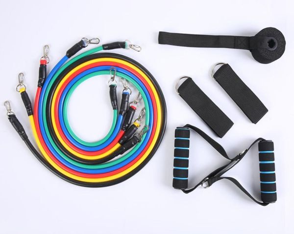 Kit de bandas de resistencia multifuncionales para gimnasio, bandas de Fitness para entrenamiento, banda elástica para el hogar, juego de expansor de pecho, Pilates, Yoga, Rubber6453640