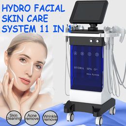 Machine faciale multifonctionnelle Hydra Dermabrasion 11 en 1 Nettoyage de la peau Oxygène Facial Hydro Facial Micro Dermabrasion Soins de la peau Équipement de beauté de levage du visage