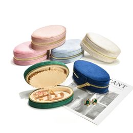 Boîte de rangement de bijoux multifonctionnelle, petit lot créatif de boucles d'oreilles de voyage en velours, boîte de rangement de bijoux 240315