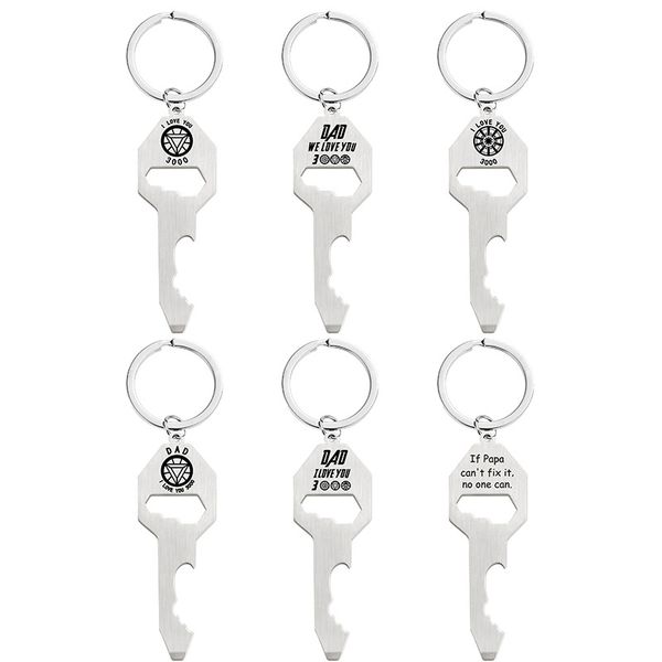 Porte-clés multifonctionnel pendentif ouvre-bouteille tournevis clé fête des pères cadeau de noël porte-clés bijoux accessoires présents