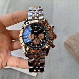 Montre multifonctionnelle pour hommes, batterie à quartz, étanche, technologie noire, acier inoxydable, tendance commerciale, haut de gamme, 290r