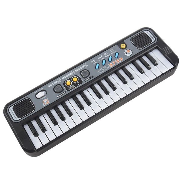Mini piano electrónico multifuncional con micrófono ABS Niños portátiles 37 teclas Música digital Electone Keyboard regalo