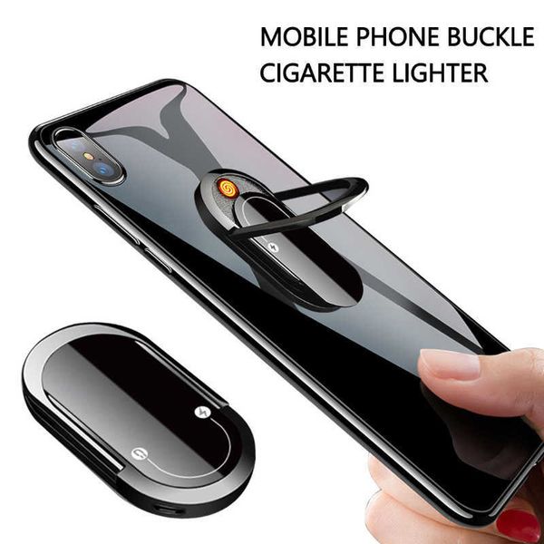 Support de téléphone portable multifonctionnel, briquet de chargement USB Nano 3M, adhésif fort, adsorbe, accessoires pour fumer en voiture, Gadgets 5YPM