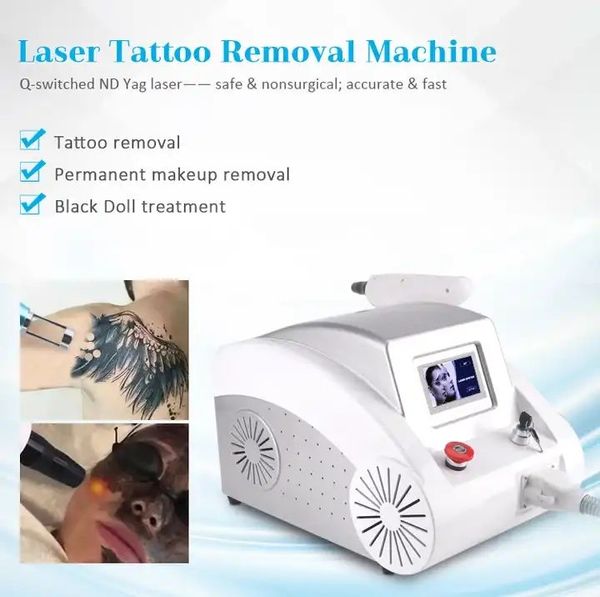 Laser multifonctionnel ND YAG 1064nm 532nm 1320nm Machines de détatouage Lavage des sourcils Taches de rousseur Tache de naissance Visage noir Poupée Lip Line Laser Équipement de salon de beauté