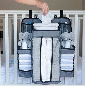 Oxford – sac de rangement Portable multifonctionnel pour lit de bébé, sac de rangement suspendu pour couches de jouets, organisateur de chevet de poche, ensemble de literie de berceau pour bébé