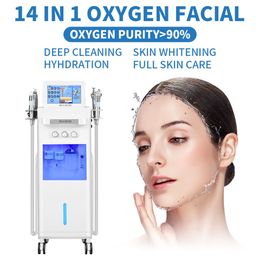 Synthétiseur de bulles d'oxygène multifonctionnel 14 en 1, revitalisation de la peau, huile hydratante en profondeur, élimine le nettoyant pour pores avec Mesogun, augmente les nutriments, détoxification des photons