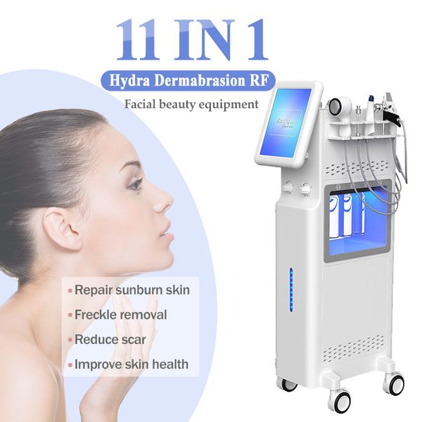 Jet d'oxygène multifonctionnel Peel Hydro dermabrasion Nettoyage du visage Rajeunissement de la peau Machine de beauté Rf Microneedle Fractional Skin Care Dispositif de traitement de l'acné