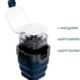 Aquarelle portable multifonctionnelle Brusque pliable portable Brusque Brosse Cleaner Paint Rangement Boîte de rangement