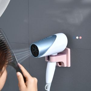 Support multifonctionnel pour sèche-cheveux, sans poinçon, crochets pour conduit d'air, toilettes, salle de bains, rangement mural, supports pour sèche-cheveux