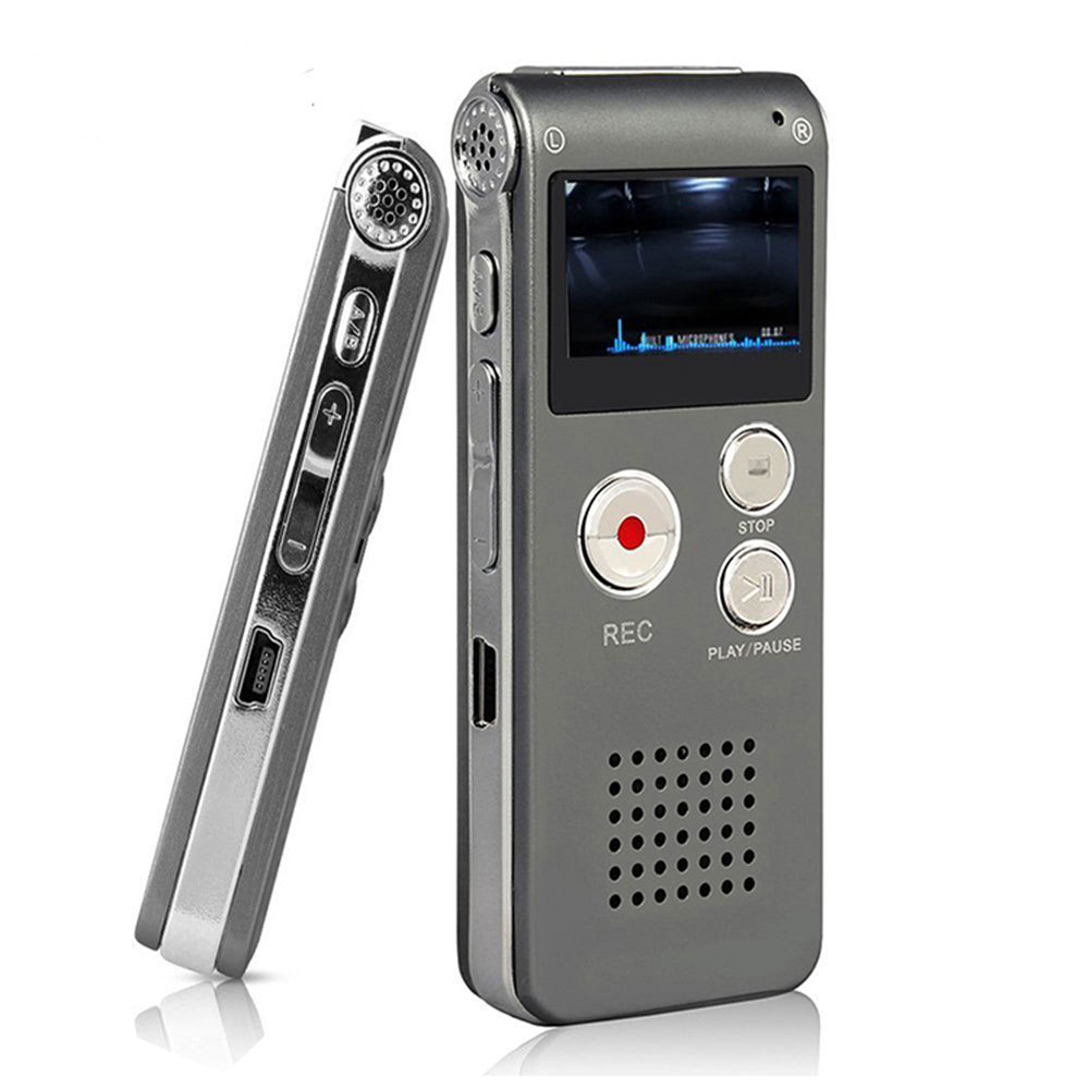 Multifunctional Rechargeable 8GB 650HR Digital Audio Voice Recorder Dictaphone MP3 Player