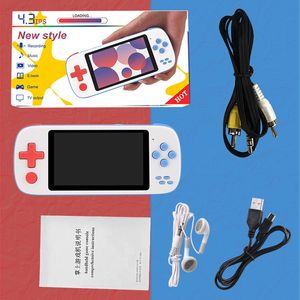 Multifonctionnel Retro Game Player 4.3 pouces IPS HD écran console de jeu portable peut stocker 6800 jeux Portable Pocket Mini lecteurs de jeux vidéo sortie AV DHL