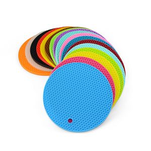 Multifunctionele ronde siliconen niet-slip hittebestendige siliconen matten achtbaan kussen plaats mat potten houder keuken accessoires SN6619