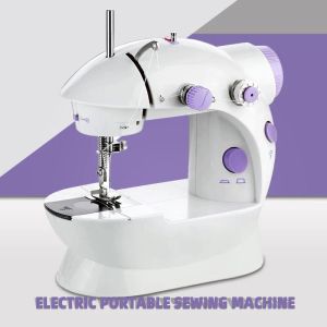 Machine de couture multifonctionnelle électrique Portable Bureau Mini Machine de couture à la maison Coupe droite Straite