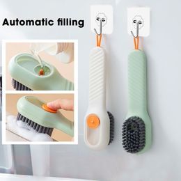 Multifunctionele schoenborstel Automatische vloeistof toevoegende wasborstels wassen waskleding zachtharens borstel haren schoonmaken gereedschapsgereedschap