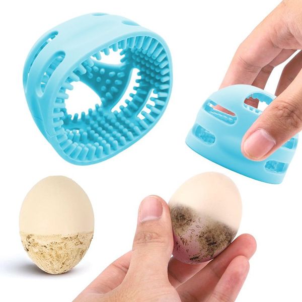 Cepillo multifuncional de silicona para limpieza de huevos, herramientas flexibles, depurador de huevos, fácil de limpiar, accesorios de cocina