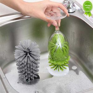 Multifonctionnel évier bouteilles d'eau brosse de nettoyage épurateur outils cuisine ventouse Flexible Thermos brosses de lavage