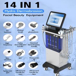 Machine multifonctionnelle de serrage de la peau Hydra Dermabrasion Diamond Water Oxygen Jet Peel RF Skincare Hydratant SPA Device