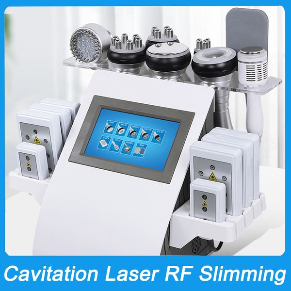 Machine amincissante multifonctionnelle à cavitation Laser RF EMS Photon froid Thérapie à la lumière 40K Radiofréquence ultrasonique Lifting du corps Resserrement de la peau Perte de poids