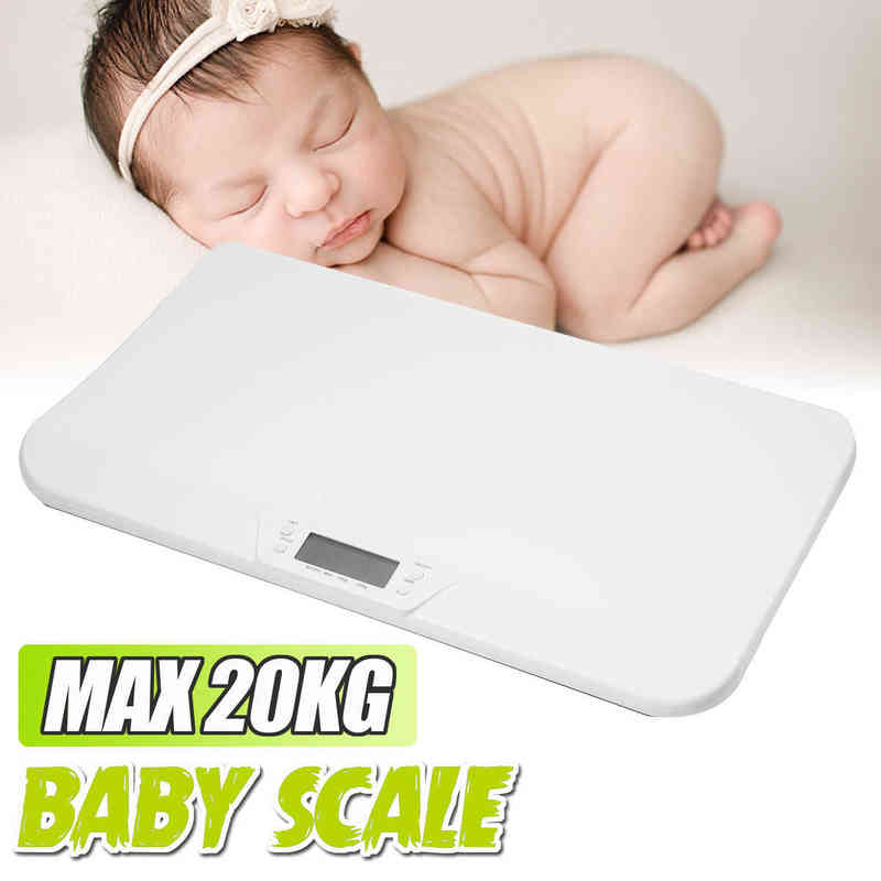 Multifuncional Smart Electronic Baby Weight Scale recién nacido Cat Balandas de perro LED Muestra Herramienta de medida de hogar 20kg Max Peso H1229