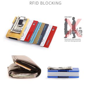 Multifunctionele Smart Protector Aluminium Casual Metalen ID Houder Geld Wallets