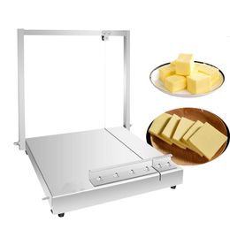 Trancheuse à fromage multifonctionnelle en acier inoxydable, accessoires de cuisine, planche à découper réglable pour gâteau au fromage, beurre et jambon avec échelle