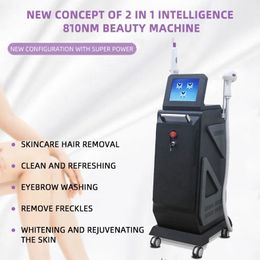 Multifonctionnel debout 810nm Diode Laser épilation sans douleur picoseconde Laser tatouage sourcils lavage noir visage poupée blanchissant 2 en 1 appareil