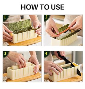 Multifunctionele sushi maken Gereedschap Sushi Machine Roller rijstvorm Simple Sushi Cooking Chef Kitchen Japanese kookgereedschap7648437