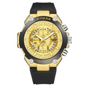 Multifunctionele drie ogen zes naald herenhorloge Creative Fashion Sports Quartz Watch