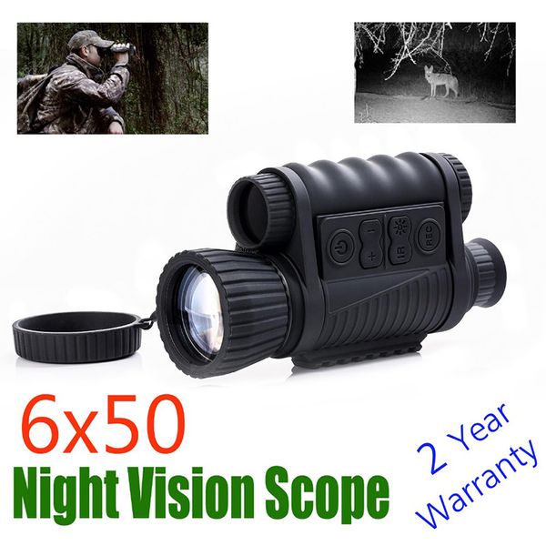 Lunette de Vision nocturne multifonctionnelle 6x50, fusil de chasse nocturne, télescope optique NV 200M, monoculaire numérique infrarouge