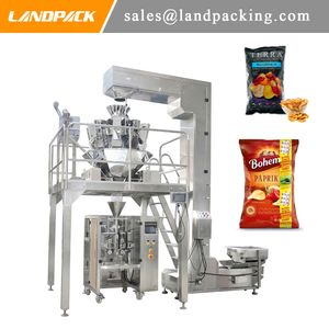Peseuse linéaire multi-têtes Chips de pommes de terre Corn Flake Vertical Form Fill Seal Machine Puffed Sanck Packing Machine Pesage de précision