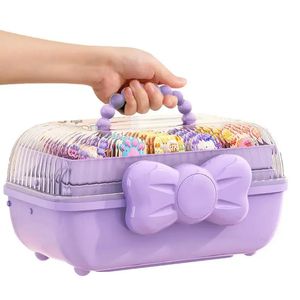 Organisateur d'épingle à cheveux multicouche mignon fille étui à bijoux tête corde bandeau présentoir accessoires de cheveux pour enfants boîte de rangement 240125