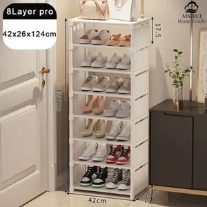 Armoire à chaussures empilable multicouche Simple Shoes Rangement Rack Space Sauveillance Organisateur de baskets pour entrée étagère d'angle 240329