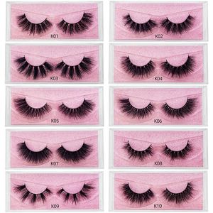 Faux cils multicouches en vison naturel épais, doux et vif, faits à la main, réutilisables, bouclés, bande complète, faux cils 3D, entrecroisés, faciles à porter, extensions de cils