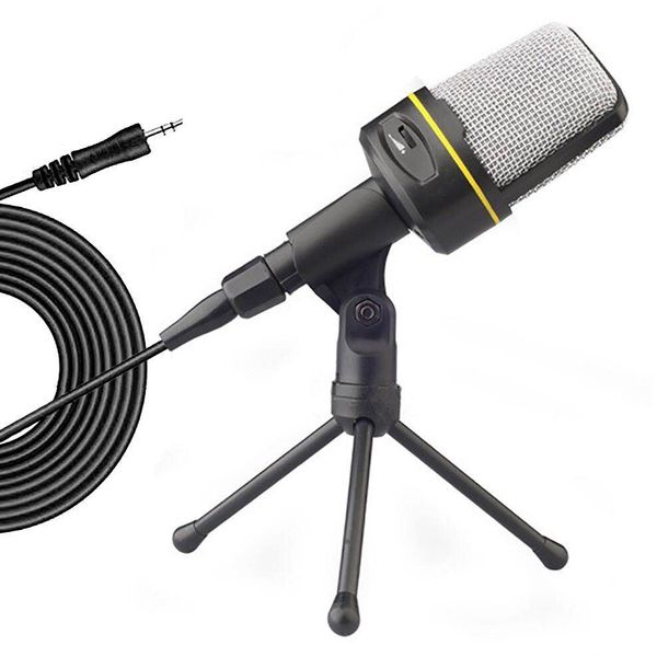 Micrófono multimedia, condensador de sintonización de stent para ordenador, micrófono ancla, cantante con caja de venta al por menor