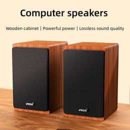 Multimedia Notebook Computer Audio Desktop Home Mini Boîte de son en bois Bluetooth câblé USB actif SERS 240422