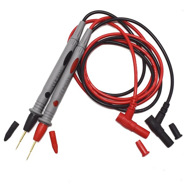 Cables de prueba de sonda multímetro, Pin de aguja, Cable de pluma, negro, rojo, 10A, 20A, para Pin de medidor Universal, venta al por mayor