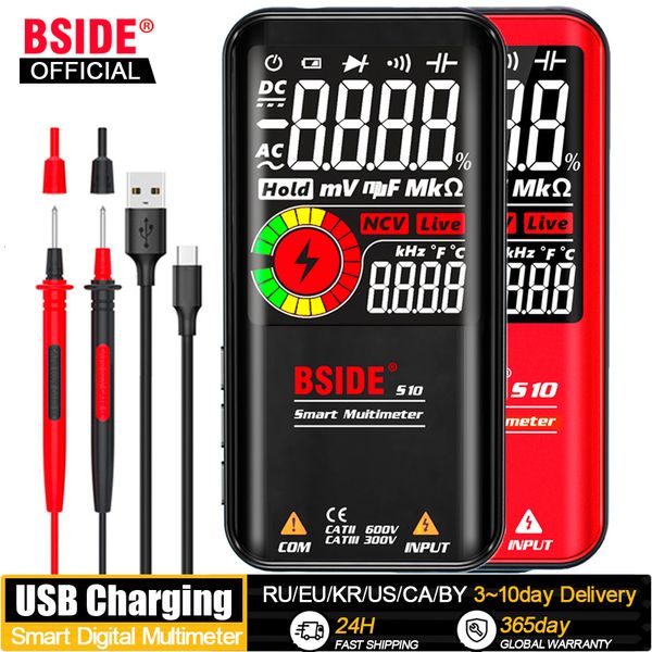 Multimètres BSIDE Multimètre numérique Testeur d'électricien intelligent Charge USB T-RMS DC Tension AC Capacité Ohm Hz NCV Multitesteur professionnel 230728