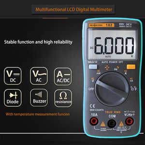 Multimètres Multimètre numérique RM102 True RMS Professional Multimetro DC AC Tension Courant Résistance Température Testeur Ampèremètre Voltmètre