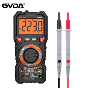 Multimeters GVDA Digital Multimeter Ture RMS Auto Range 6000 Counts Multimetro 1000V 10A AC DC Ohm Hz NCV Live Voltage Temperature Meter 230629