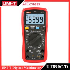 Multímetros UNI-T UT890C UT890D Plus Multímetro digital profesional AC DC Amperímetro Voltímetro Resistencia Capacitancia Medidor de frecuencia 230629