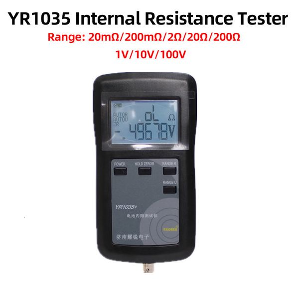 Multímetros YR1035YR1030 Probador de resistencia interna de 4 cables 18650 Medidor de prueba de resistencia interna de batería 100V40V Batería de vehículo eléctrico 230804