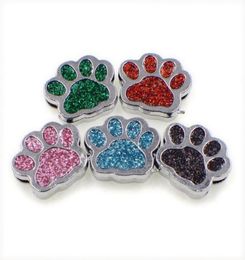 Choix multiples 50 pcs 8mm empreinte de chien de chat patte os glisser charmes ajustement 8mm collier pour animaux de compagnie collier à faire soi-même Bracelet porte-clés 69365227194819